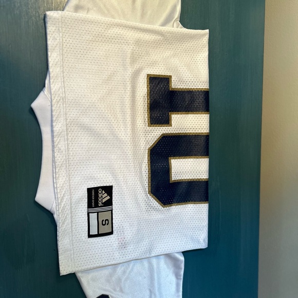 VTG Y2K Adidas White Notre Dame #10 Brady Quinn Football Jersey Youth S - Picture 17 of 17